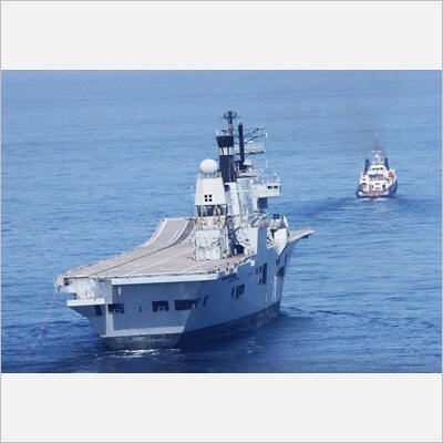 HMS ARK ROYAL towage by OSV CHRISTOS XXIII 11-6-13