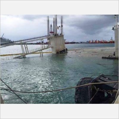Refloat of Caisson Barge in Limassol 19-2-2015