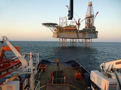 OIL RIG JU ATWOOD BEACON SUPPORT ACTIVITIES BY CHRISTOS XXIII